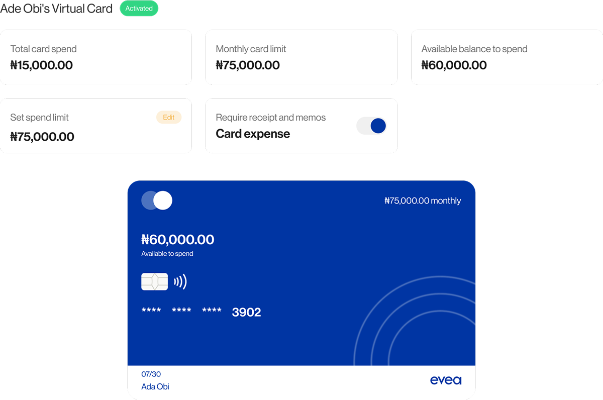 Custom limits and spend controls
